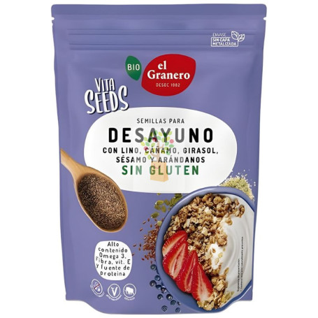 VITASEEDS DESAYUNO 5 SEMILLAS Y ARANDANO BIO 300Gr EL GRANERO