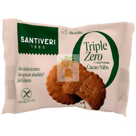 GALLETAS NIBS DE CACAO TRIPLE ZERO 3 UNIDADES SANTIVERI