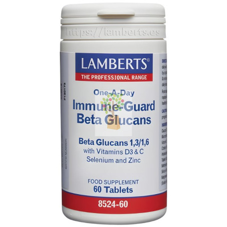 IMMUNE-GUARD BETA GLUCANS 60 TABLETAS LAMBERTS