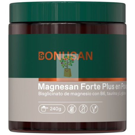 MAGNESAN FORTE PLUS EN POLVO 240G BONUSAN