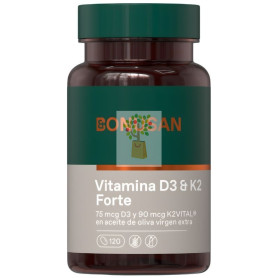 VITAMINA D3 & K2 FORTE 120 PERLAS BONUSAN