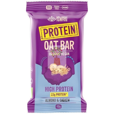 BARRITA PROTEIN ALMENDRA Y ANACARDO 40G ISWARI
