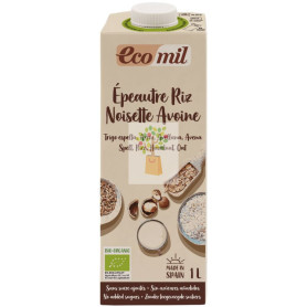 BEBIDA DE ESPELTA, ARROZ, AVELLANA Y AVENA BIO 1L ECOMIL