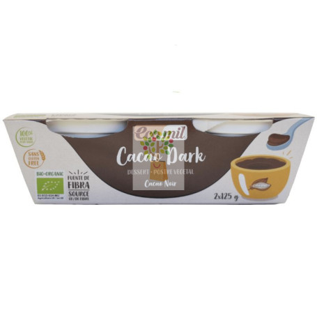 POSTRE DE CACAO DARK BIO 2X125G ECOMIL