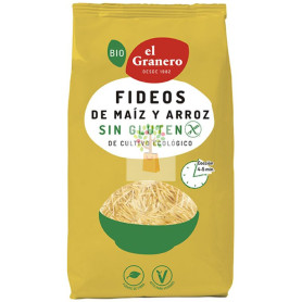 FIDEOS DE MAÍZ Y ARROZ SIN GLUTEN BIO 500G GRANERO