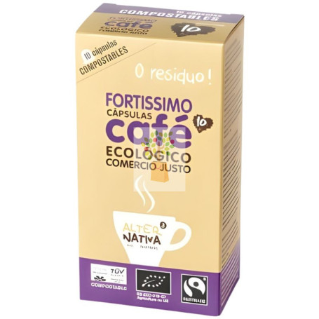 CÁPSULAS DE CAFÉ FORTISSIMO BIO 10 UNIDADES ALTERNATIVA 3