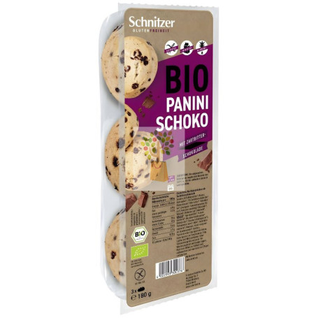 PANECILLOS PANINI CON CHOCOLATE SIN GLUTEN 180G SCHNITZER