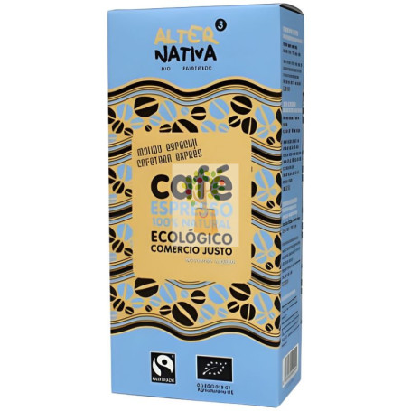 CAFÉ ESPRESSO MOLIDO BIO 250G ALTERNATIVA 3