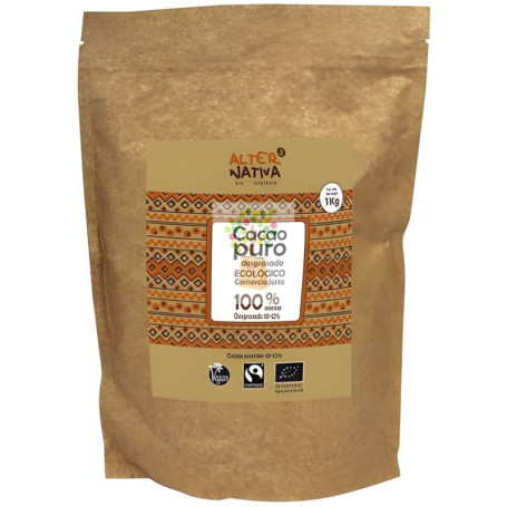 CACAO PURO DESGRASADO EN POLVO BIO 1KG ALTERNATIVA 3
