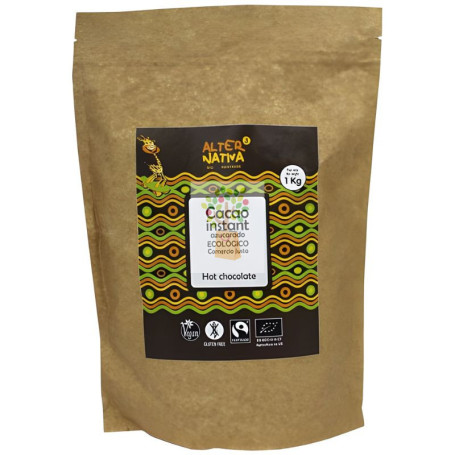 CACAO INSTANTÁNEO CON AZÚCAR DE CAÑA BIO 1KG ALTERNATIVA 3