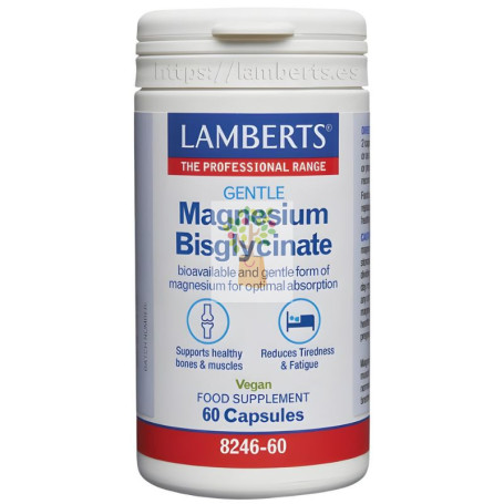 GENTLE MAGNESIUM BISGLYCINATE 60 CAPSULAS LAMBERTS