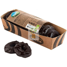 AROS DE CACAO CON CUBIERTA DE CHOCOLATE NEGRO 250G BELSI