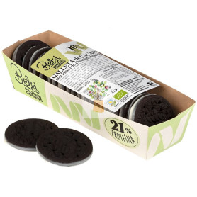 GALLETA PROTEICA CACAO CON FONDO DE CHOCOLATE BLANCO 230G BELSI