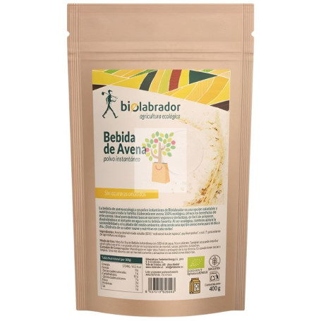 BEBIDA DE AVENA EN POLVO INSTANTÁNEA 400G BIOLABRADOR