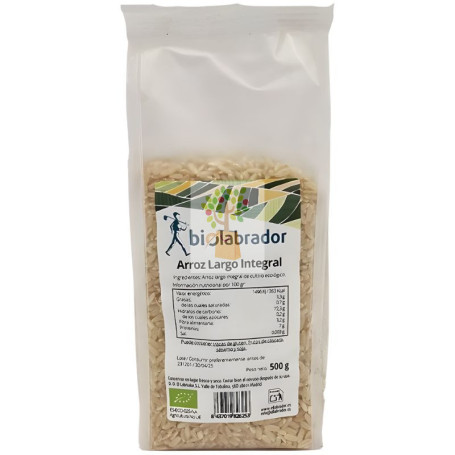 ARROZ LARGO INTEGRAL 500G BIOLABRADOR