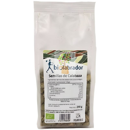 PIPAS DE CALABAZA PELADAS 250G BIOLABRADOR