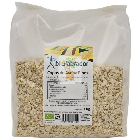 COPOS DE AVENA FINOS 1KG BIOLABRADOR