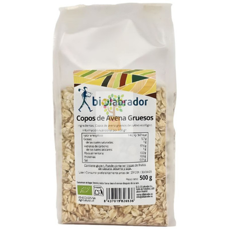 COPOS DE AVENA GRUESOS 500G BIOLABRADOR