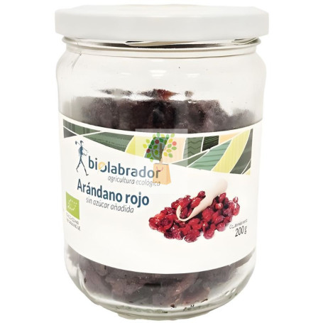 ARÁNDANO ROJO CON SIROPE DE MANZANA 200G BIOLABRADOR