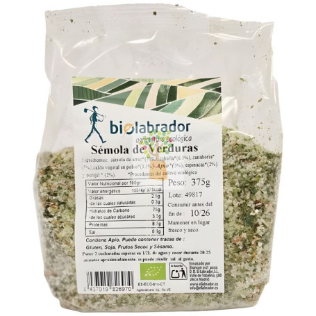 SÉMOLA DE VERDURAS 375G BIOLABRADOR