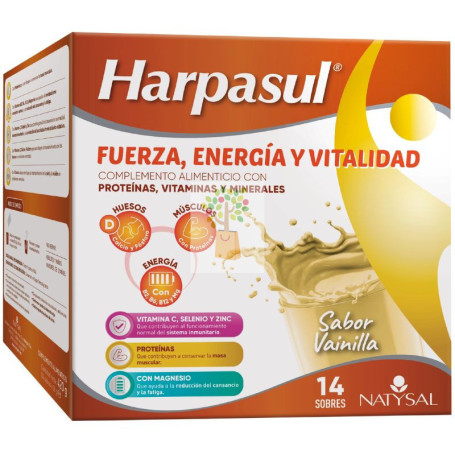 BATIDO FUERZA ENERGÍA Y VITALIDAD VAINILLA 14 SOBRES NATYSAL