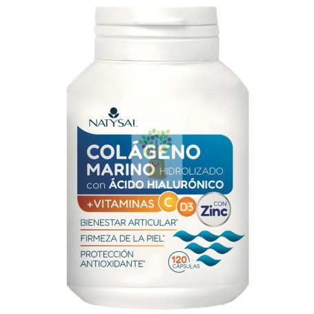 COLÁGENO MARINO CON ÁCIDO HIALURÓNICO 120 CÁPSULAS NATYSAL