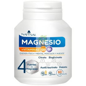 MAGNESIO CUATRO FUENTES 60 CÁPSULAS NATYSAL