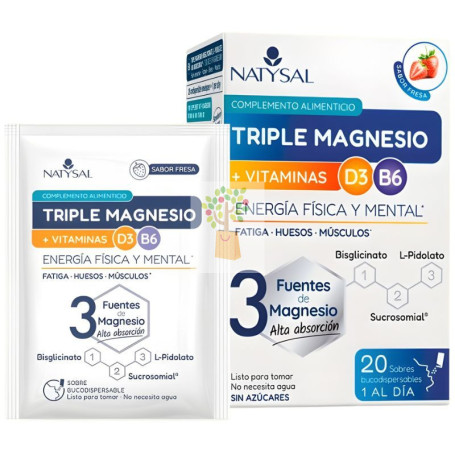 TRIPLE MAGNESIO 20 SOBRES NATYSAL