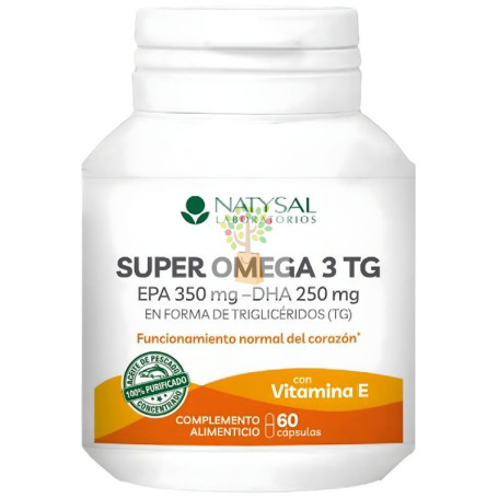 SÚPER OMEGA 3 TG (350 EPA-250 DHA) 60 CÁPSULAS NATYSAL