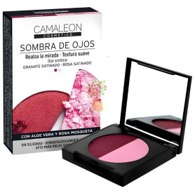 SOMBRA DE OJOS GRANATE Y ROSA CAMALEON