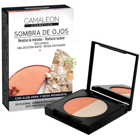 SOMBRA DE OJOS MELOCOTÓN Y BEIGE CAMALEON