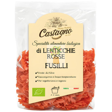 ESPIRALES DE LENTEJAS ROJAS 250G CASTAGNO