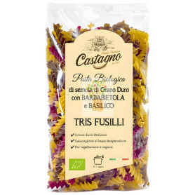 ESPIRALES DE TRIGO CON REMOLACHA Y ALBAHACA 500G CASTAGNO