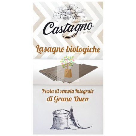 LASAÑA DE TRIGO INTEGRAL 500G CASTAGNO