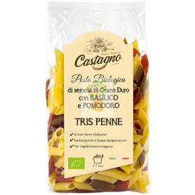 MACARRONES DE TRIGO CON TOMATE Y ALBAHACA 500G CASTAGNO