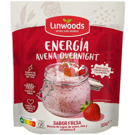 AVENA PROTEÍNA OVERNIGHT SABOR FRESA 300G LINWOODS