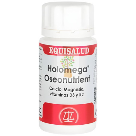 HOLOMEGA OSEONUTRIENT CA Y MG CON D3/K2 50 CÁPSULAS EQUISALUD