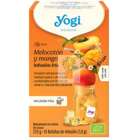 MELOCOTÓN Y MANGO INFUSIÓN FRÍA 15 FILTROS YOGI TEA