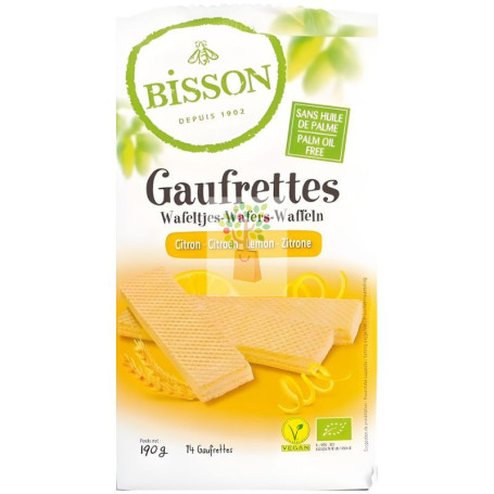 GALLETAS GAUFRETTES SABOR LIMÓN 190G BISSON