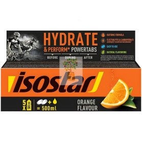 POWERTABS SABOR NARANJA 10 COMPRIMIDOS EFERVESCENTES ISOSTAR
