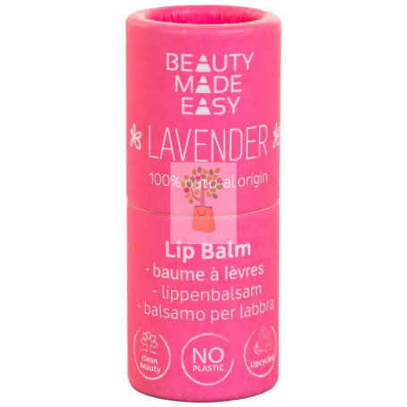 BÁLSAMO LABIAL CON CERA DE ABEJA LAVANDA 6G BEAUTY MADE EASY
