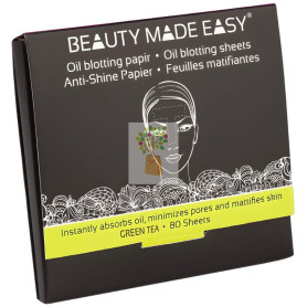 PAPEL SECANTE DE TÉ VERDE 80 HOJAS BEAUTY MADE EASY
