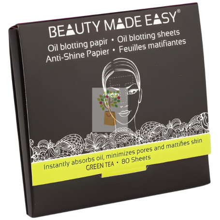 PAPEL SECANTE DE TÉ VERDE 80 HOJAS BEAUTY MADE EASY