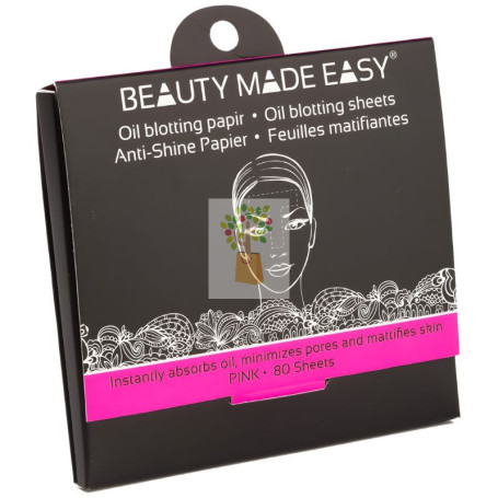 PAPEL SECANTE ROSA 80 HOJAS BEAUTY MADE EASY