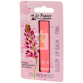 BÁLSAMO LABIAL BRILLANTE CON COLÁGENO PINK 3,5G BEAUTY MADE EASY