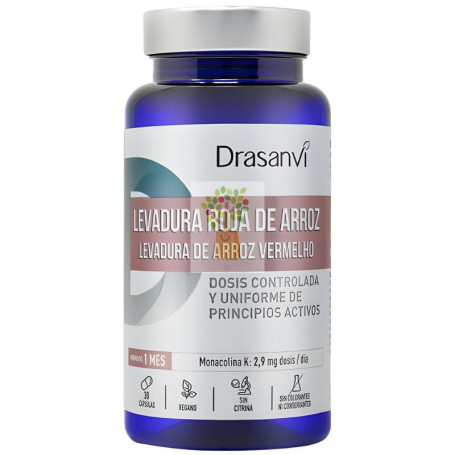 LEVADURA ROJA DE ARROZ (2,9Mg MONACOLINA K) 30 CAPSULAS DRASANVI