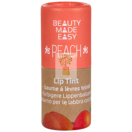 BÁLSAMO LABIAL CON COLOR AROMA MELOCOTÓN 6G BEAUTY MADE EASY