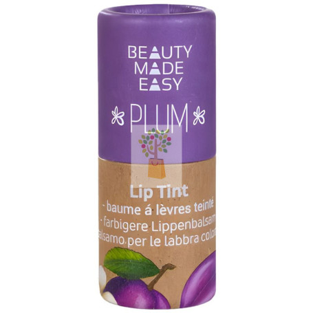BÁLSAMO LABIAL CON COLOR AROMA CIRUELA 6G BEAUTY MADE EASY