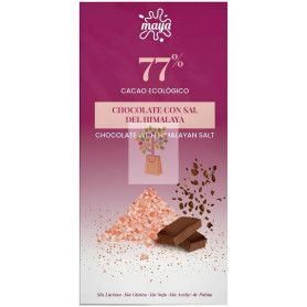 TABLETA CHOCOLATE 77% CON SAL ROSA DEL HIMALAYA 70G MAYA ORGANIC