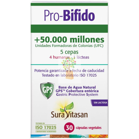 PRO-BIFIDO 30 CÁPSULAS SURA VITASAN